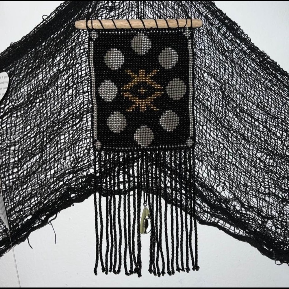 beaded moon phases wall decor